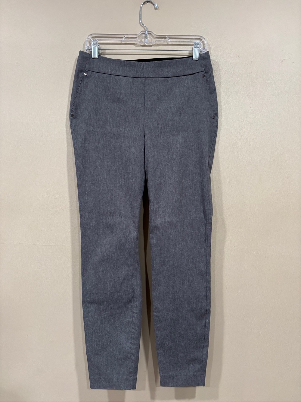 Maurices Women’s Gray Pants Pull On Silver Stud Accents Size M
